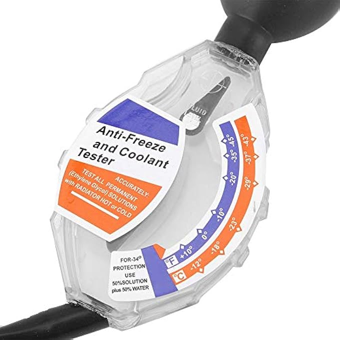 Psytfei COOLANT TESTER AUTOMOTIVE ANTIFREEZE AND COOLANT TESTER ABS HYDROMETER TESTER DIAL TYPE ANTIFREEZE COOLANT REFRACTOMETER FOR ETHYLENE GLYCOL COOLANT - Image 2